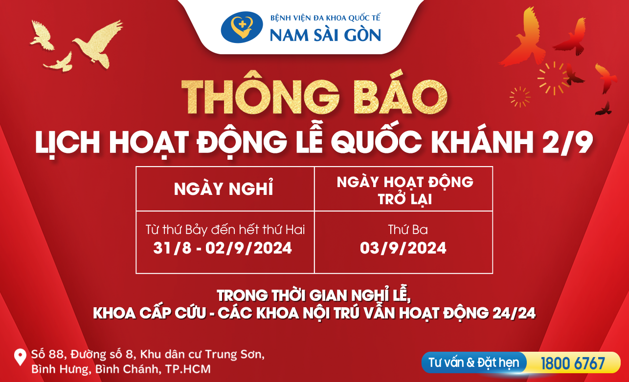 THÔNG BÁO LỊCH HOẠT ĐỘNG DỊP LỄ QUỐC KHÁNH 2/9