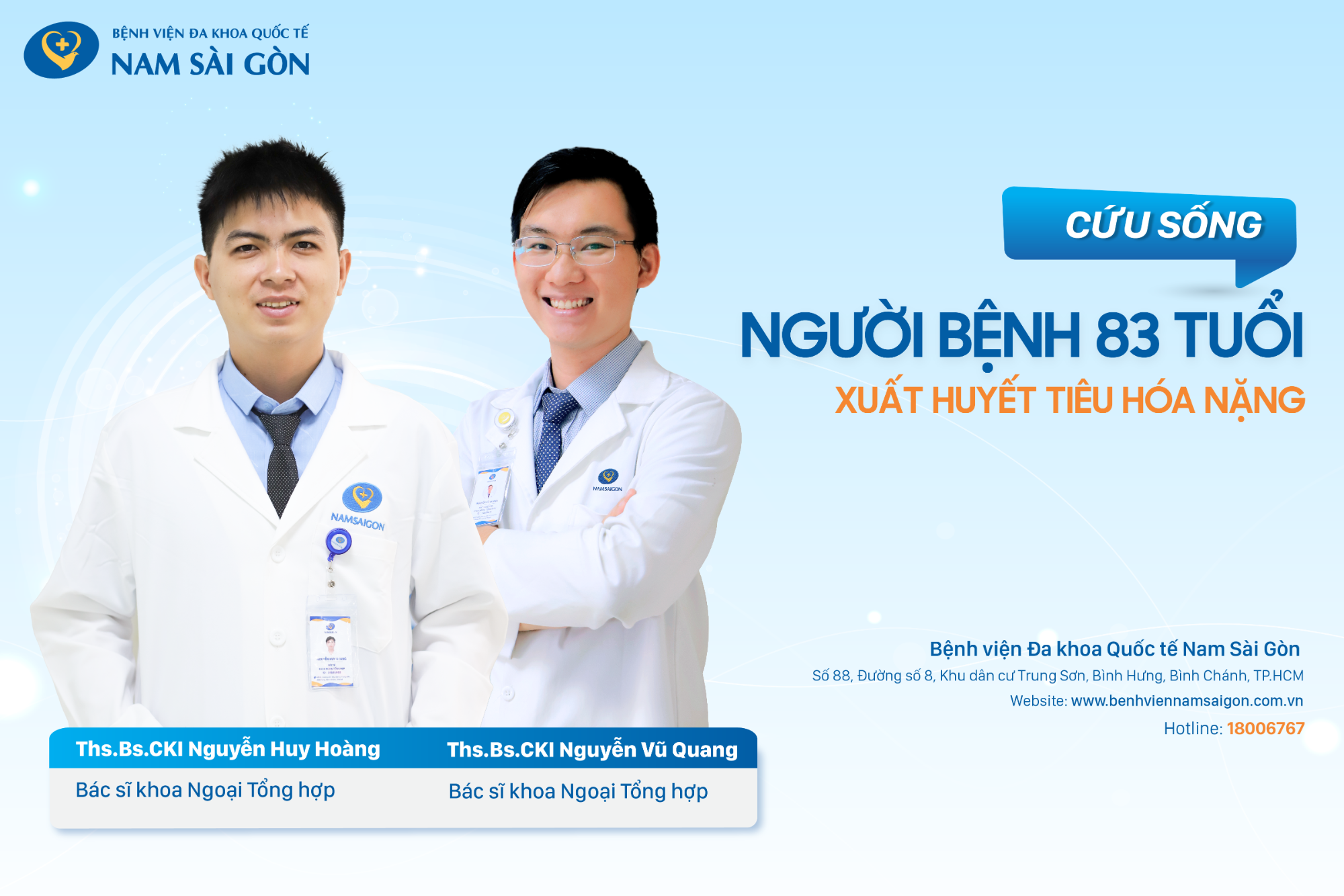 CỨU SỐNG NGƯỜI BỆNH 83 TUỔI XUẤT HUYẾT TIÊU HÓA NẶNG