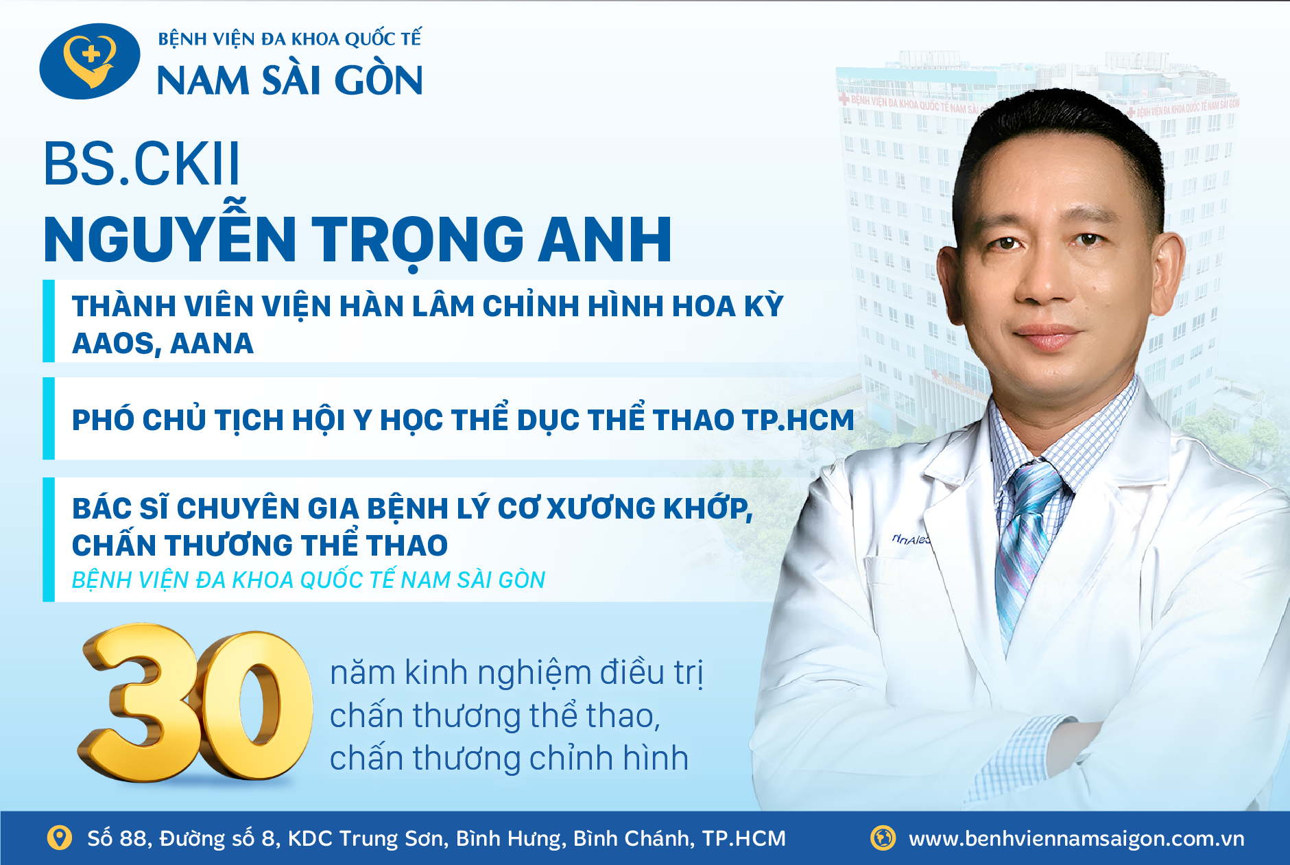 THĂM KHÁM CÁC BỆNH LÝ CƠ XƯƠNG KHỚP VÀ CHẤN THƯƠNG THỂ THAO CÙNG BÁC SĨ CHUYÊN GIA HÀNG ĐẦU!