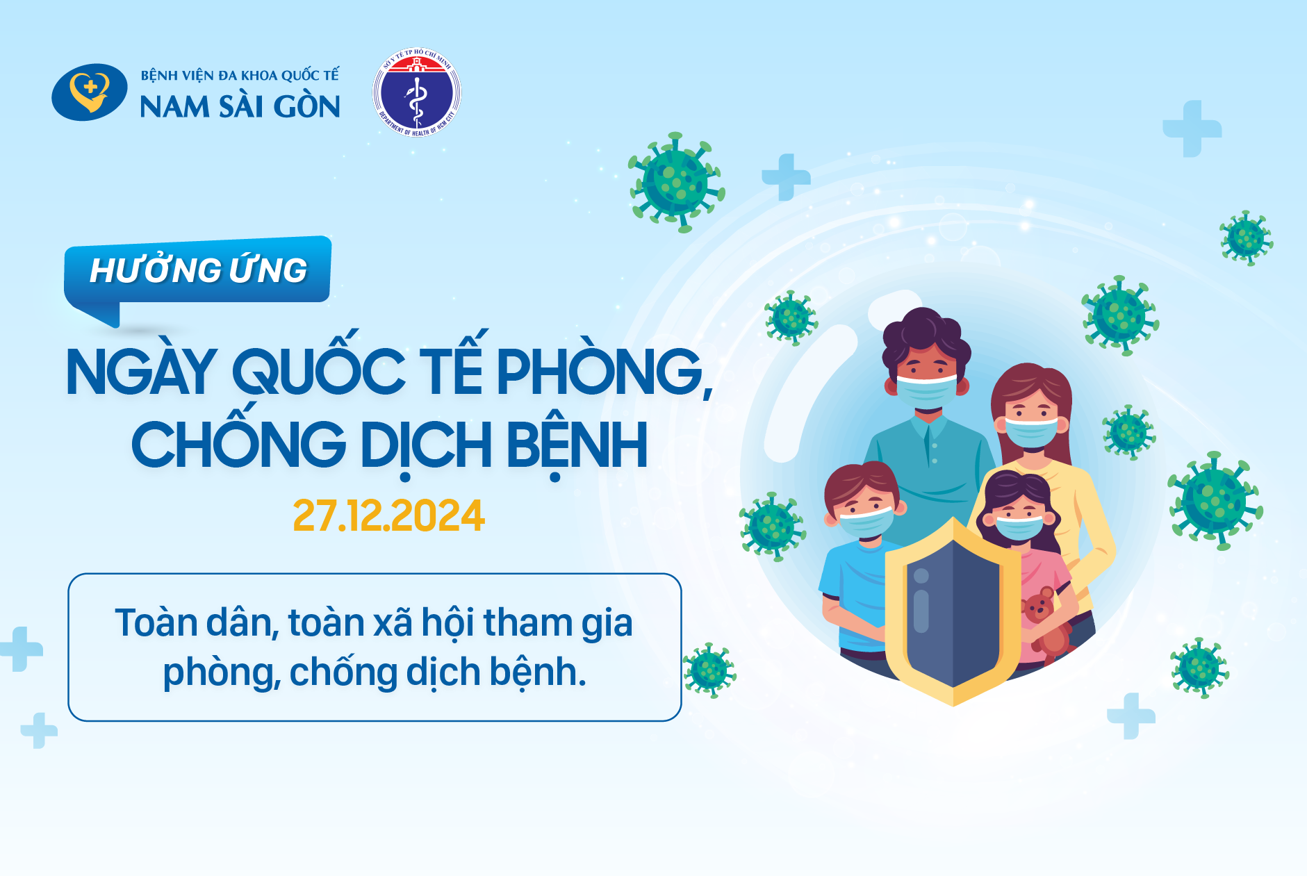 HƯỞNG ỨNG NGÀY QUỐC TẾ PHÒNG, CHỐNG DỊCH BỆNH 27/12